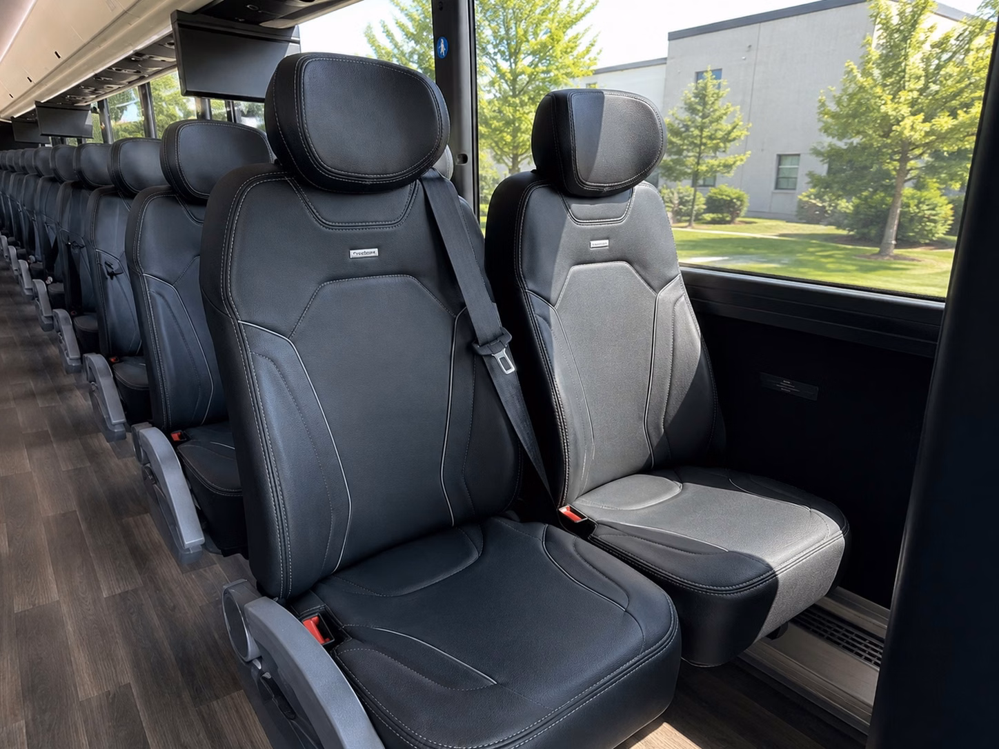 lafayette charter bus rental interior